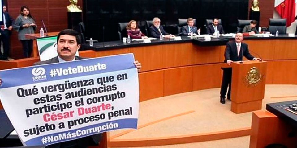 Pleito entre Corral y Duarte en el Senado Pleito entre Corral y Duarte en el Senado