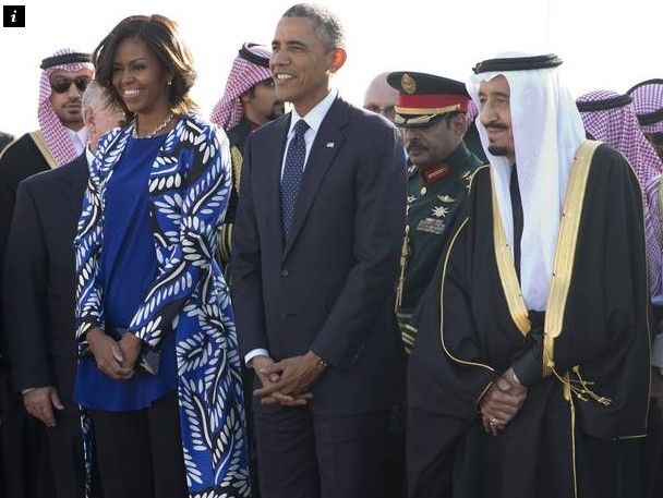 Michelle Obama causa polémica por no usar velo en Arabia Saudita Michelle Obama causa polémica por no usar velo en Arabia Saudita