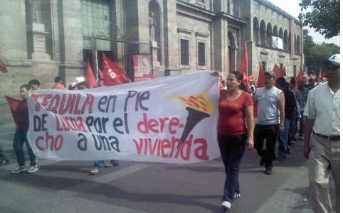 Antorchistas de Jalisco comienzan el año con plantón