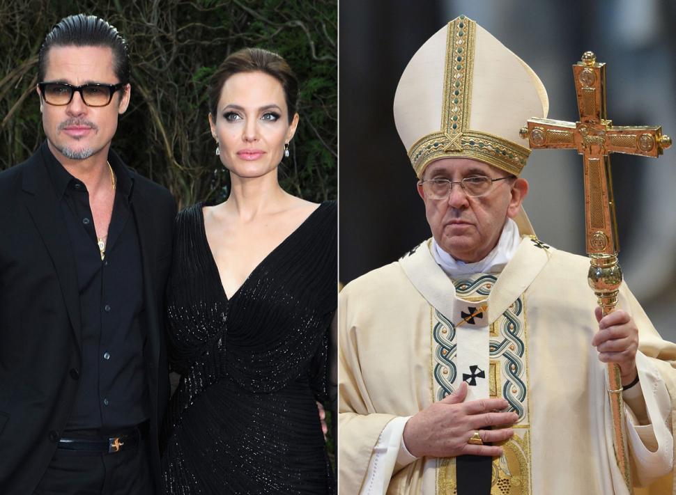 Angelina Jolie y Brad Pitt conocerán al Papa Francisco Angelina Jolie y Brad Pitt conocerán al Papa Francisco