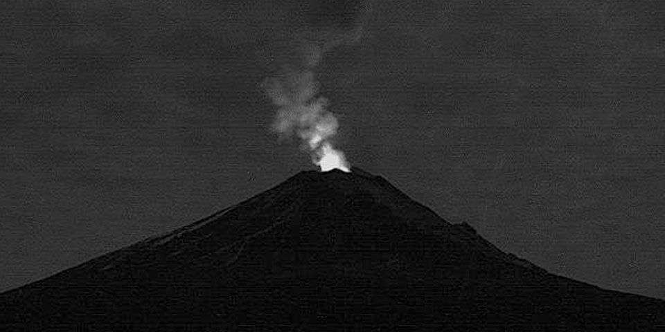 Popocatépetl registra 34 exhalaciones