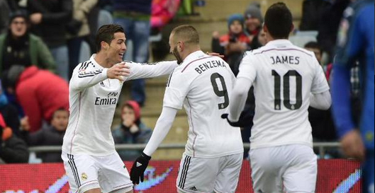 Real Madrid vence 3-0 a Getafe