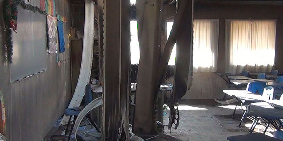 Salón de clases es supuestamente incendiado por niños de 9 y 11 años