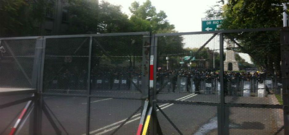 Cerrado en las inmediaciones de la SEGOB Cerrado en las inmediaciones de la SEGOB