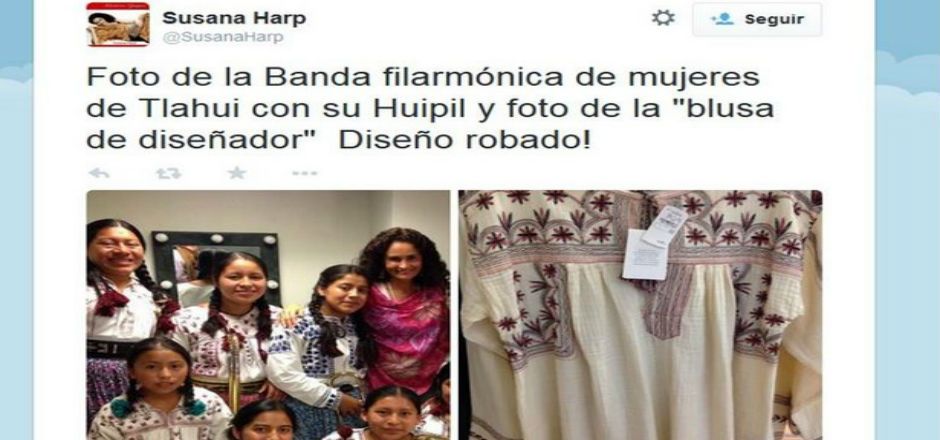 Susana Harp denunció plagio de huipil oaxaqueño Susana Harp denunció plagio de huipil oaxaqueño
