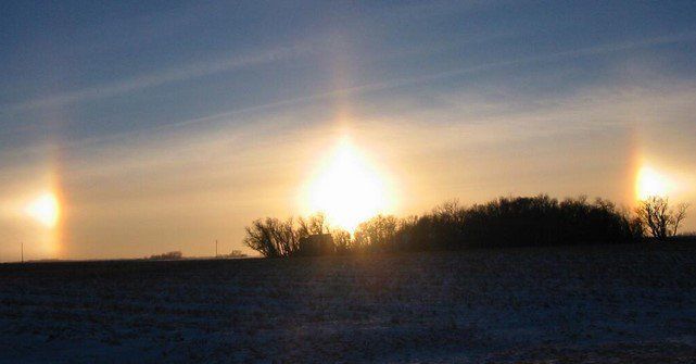 Aparecen tres soles al norte de China