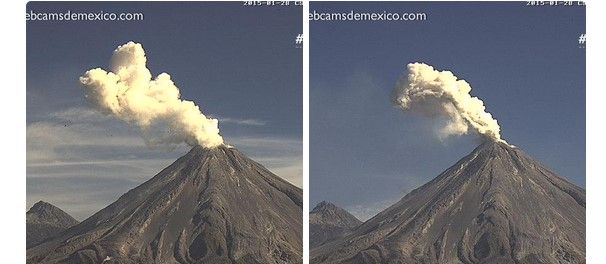 Volcán de Colima continúa con intensa actividad