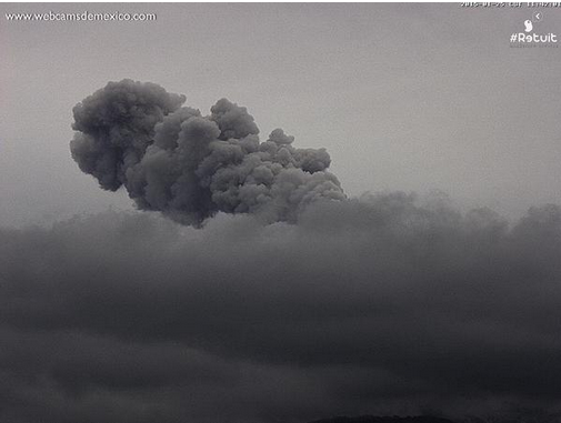 Intensa actividad del Volcán de Colima