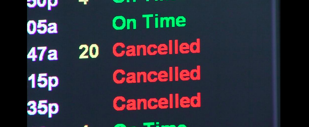 Cancelan miles de vuelos por tormenta en EE.UU. Cancelan miles de vuelos por tormenta en EE.UU.