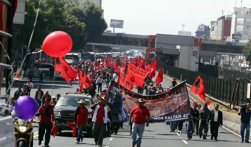 Frente Popular marcha en Tlalpan