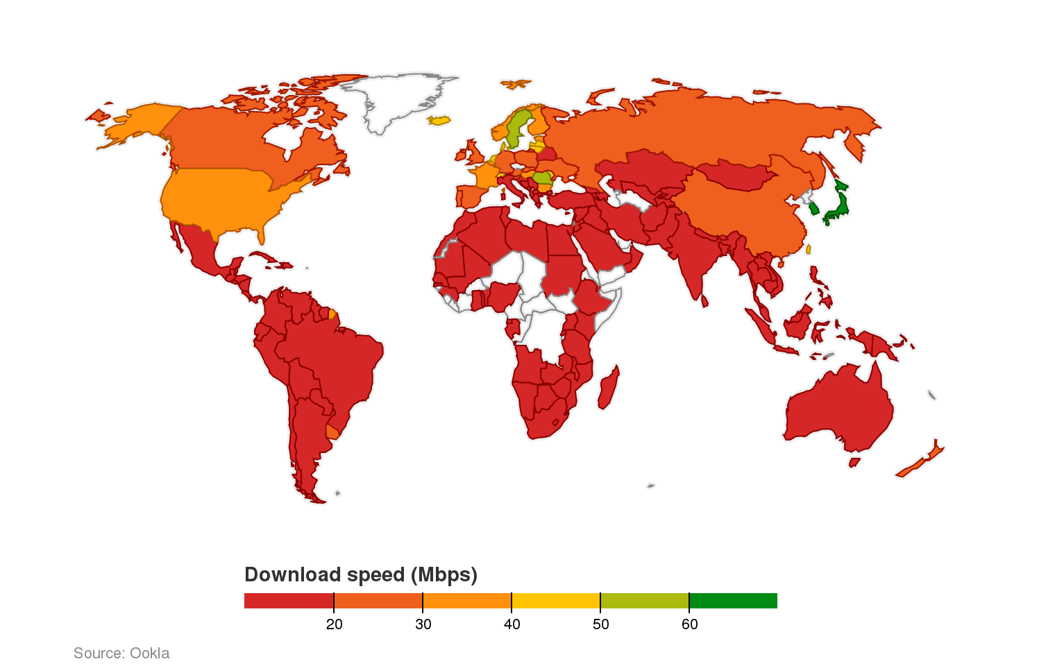 Los países con el internet más rápido