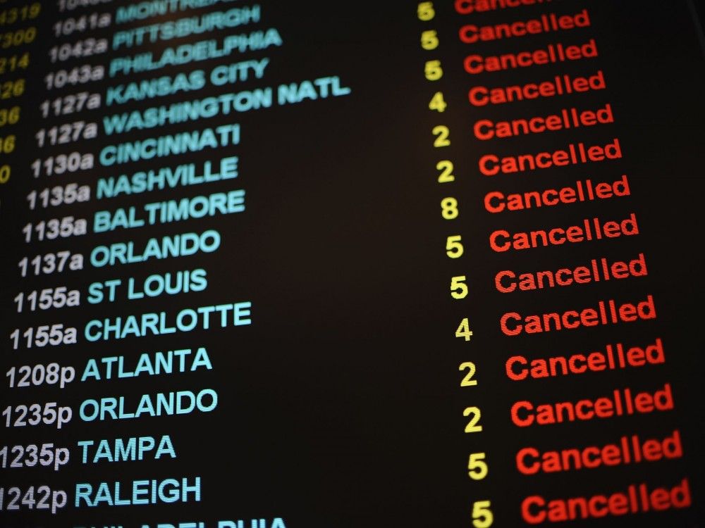 Suman 5 mil 700 vuelos cancelados por tormenta