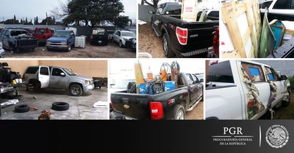 PGR decomisa 13 automóviles de bodega donde se blindaban