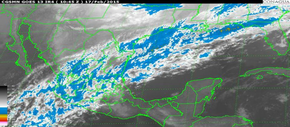 Frente frío 36 causará lluvias, clima frío y fuertes vientos