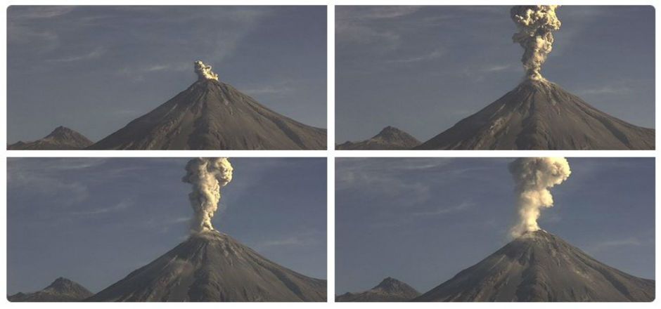 Volcán de Colima registra actividad constante