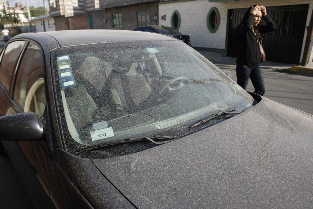 Cae ceniza volcánica en municipios de Tlaxcala