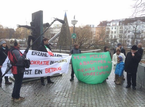 Se manifiestan en Berlín contra convenio de seguridad con México