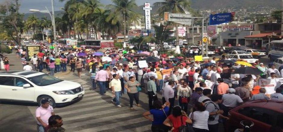 Continúa jornada de marchas en Acapulco