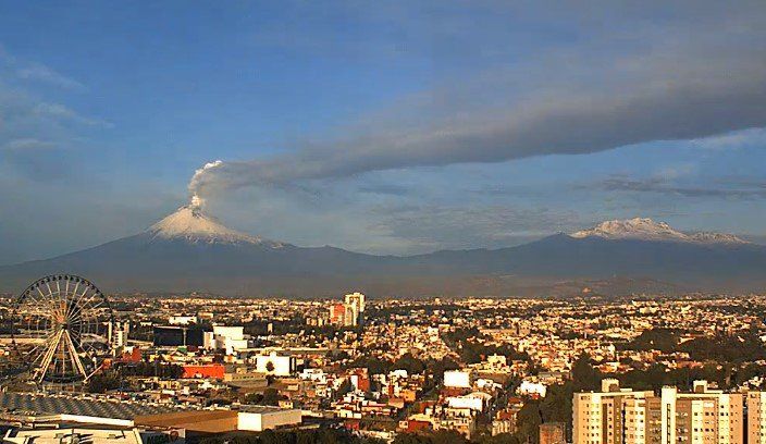 Video de la fumarola del Popocatépetl
