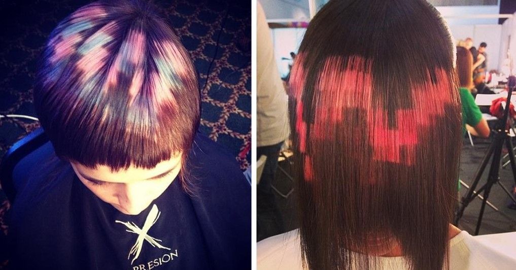 La moda de tener pixeles en la cabeza