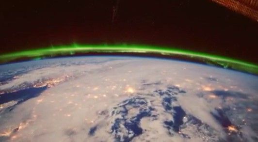 Astronauta muestra aurora boreal grabada desde el espacio Astronauta muestra aurora boreal grabada desde el espacio