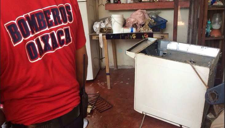 Muere bebé al caerle estufa encima