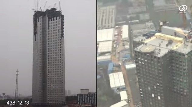 Muestran cómo se construye un rascacielos de 57 pisos