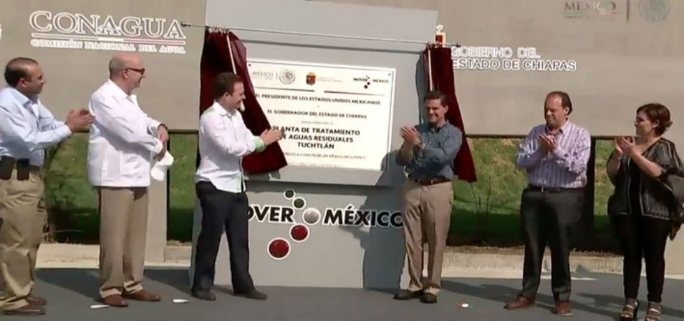 EPN inaugura planta de tratamiento de agua en Chiapas