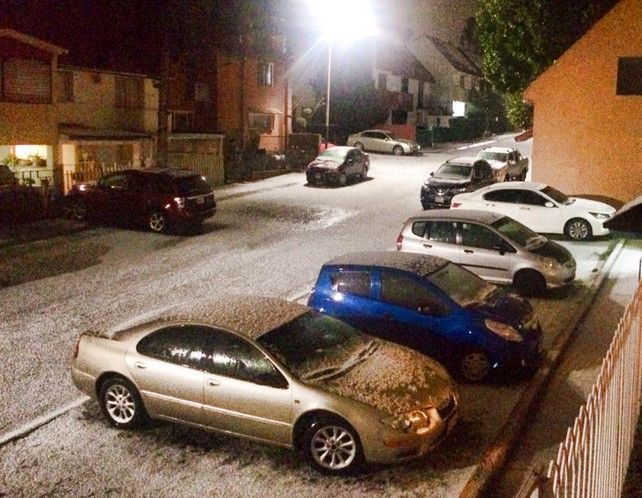 Fuerte granizada en la Ciudad de México