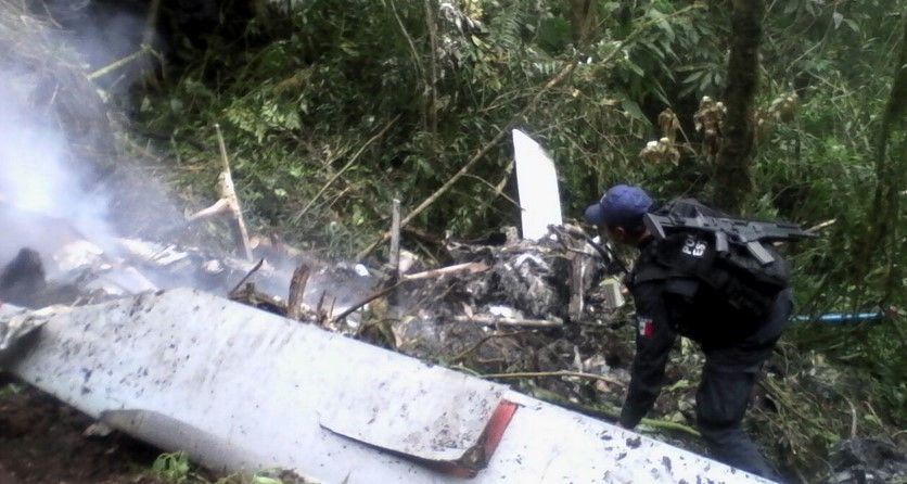 Cuatro muertos por desplome de helicóptero en Oaxaca