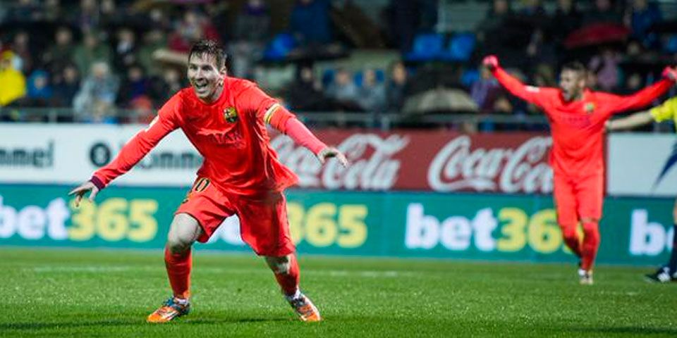 Espectacular jugada de Lionel Messi