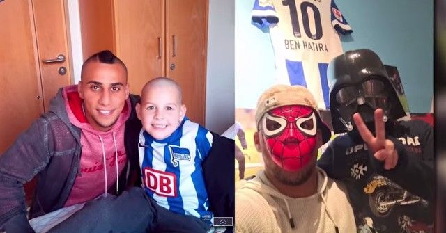 La amistad de Ben-Hatira con un niño enfermo de cáncer