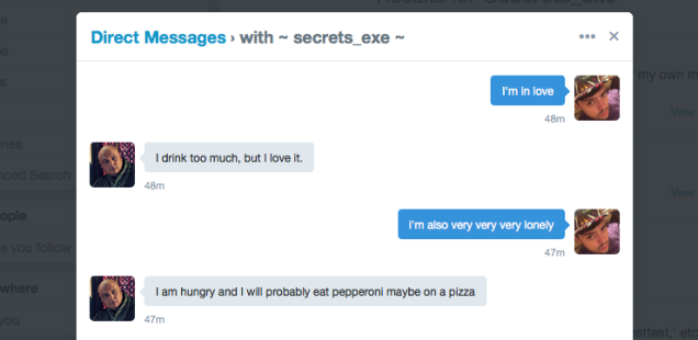 Cuenta de Twitter revela secretos de usuarios