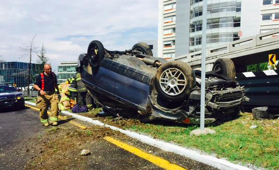 Volcadura en la México-Toluca