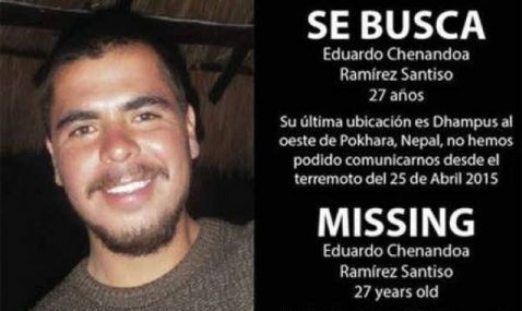 Localizan a mexicano desaparecido tras sismo en Nepal