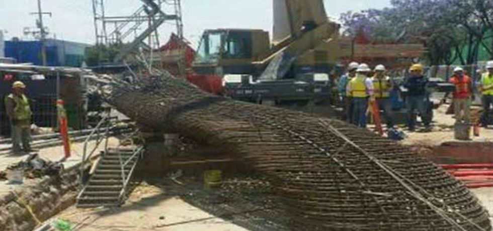 Dos lesionados por desplome en la obra de la Línea 3 del Tren Ligero