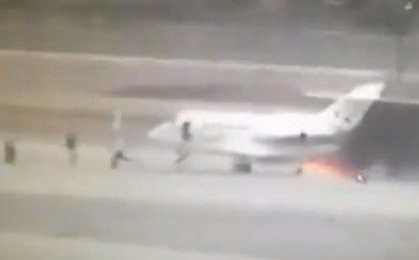 Se incendia jet privado en Israel