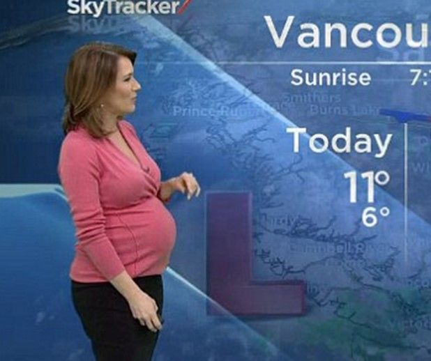 Critican a presentadora del clima por embarazo