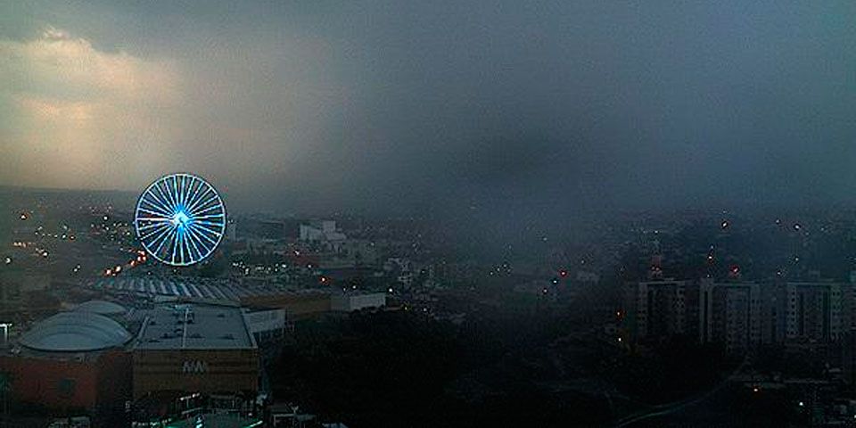 Cae fuerte granizada en Puebla