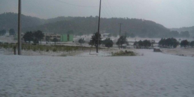Cae granizo en Tlaxcala