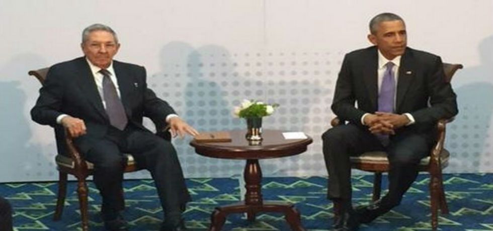 Histórica reunión entre los mandatarios de Cuba y EE.UU.