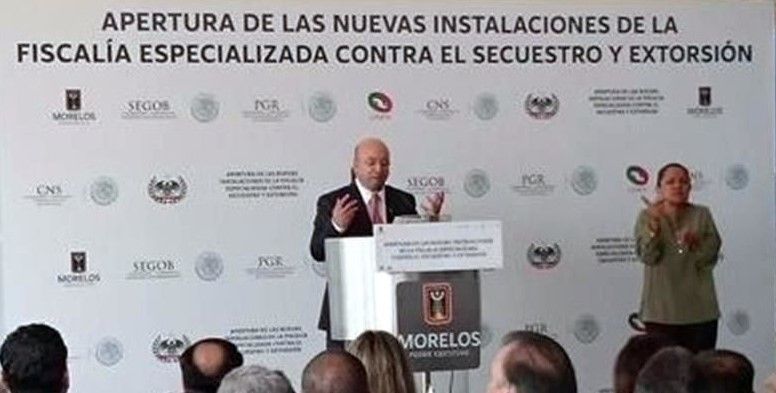 Secuestro baja 77% en Morelos: Sales Heredia