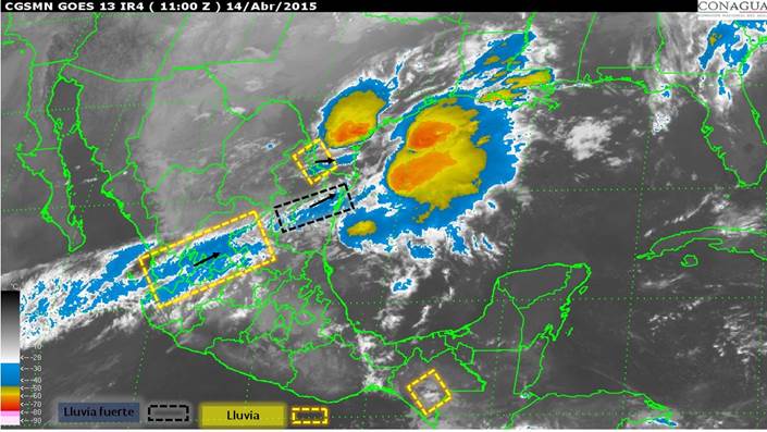 Las lluvias continuarán en gran parte del país