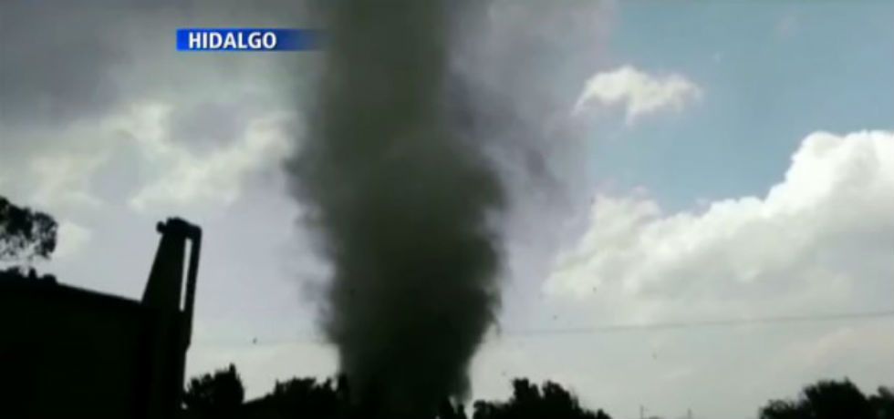 Imágenes del tornado en Hidalgo