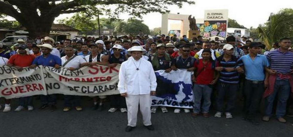 Llega caravana de migrantes al DF