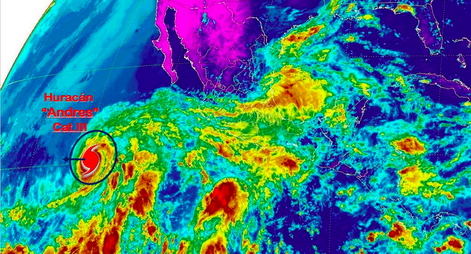 Huracán Andrés ya es categoría 3 Huracán Andrés ya es categoría 3