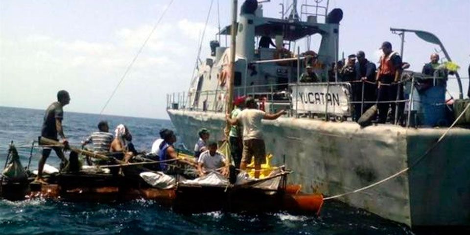 Rescatan a 23 cubanos en Yucatán