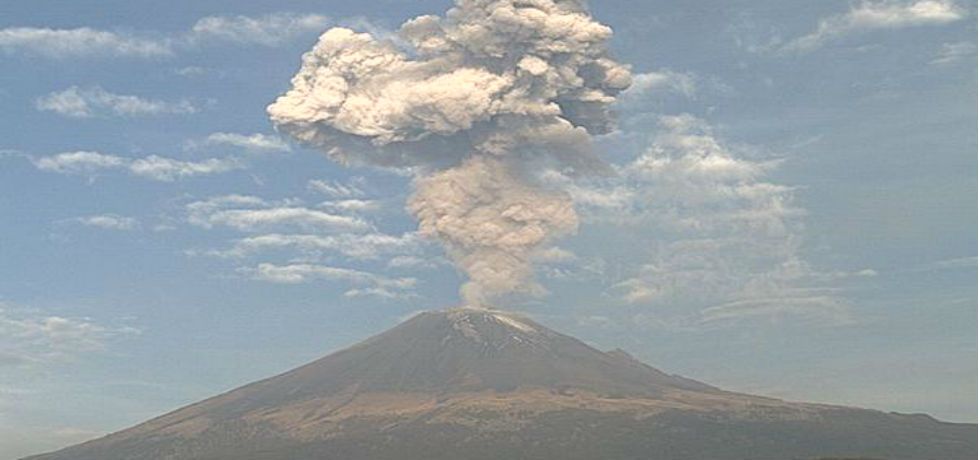 Volcán Popocatépetl registra explosión Volcán Popocatépetl registra explosión