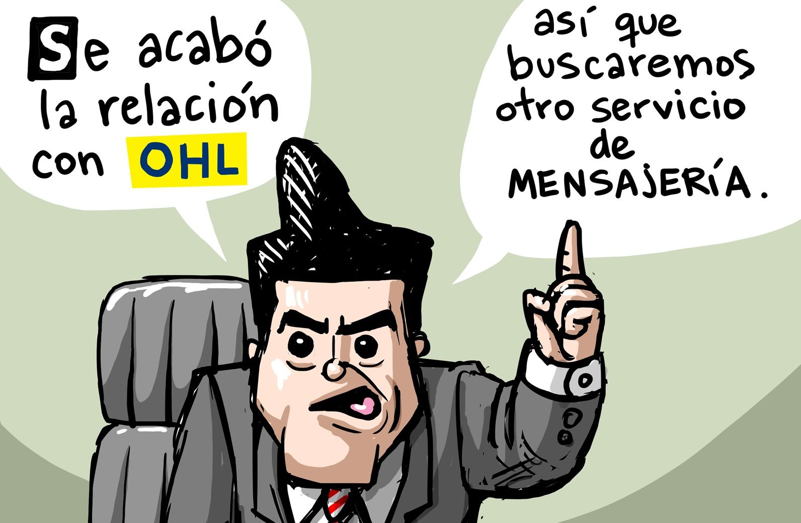 El cartón de Alarcón: se acabó la relación con OHL