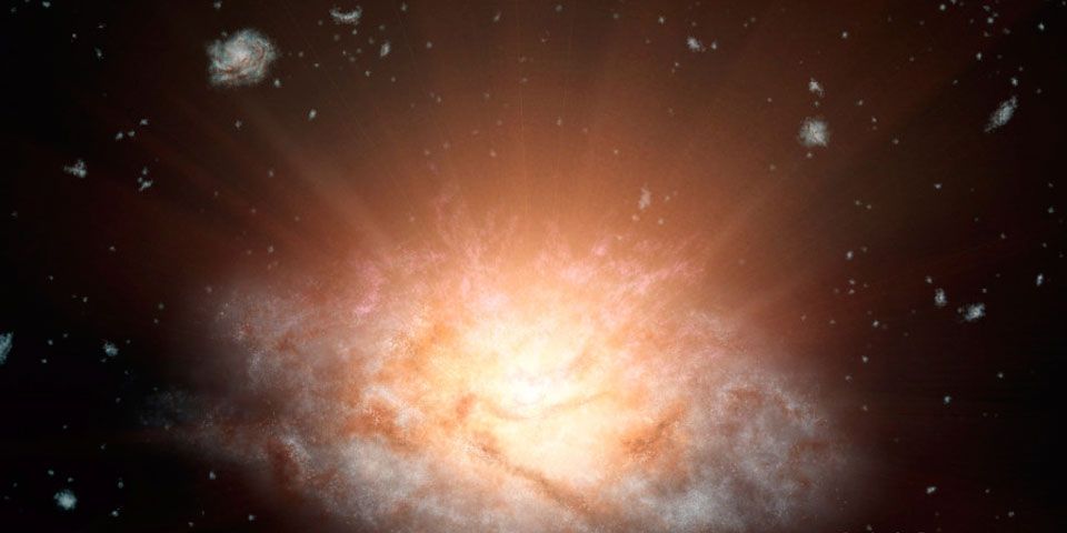 NASA descubre galaxia remota más brillante